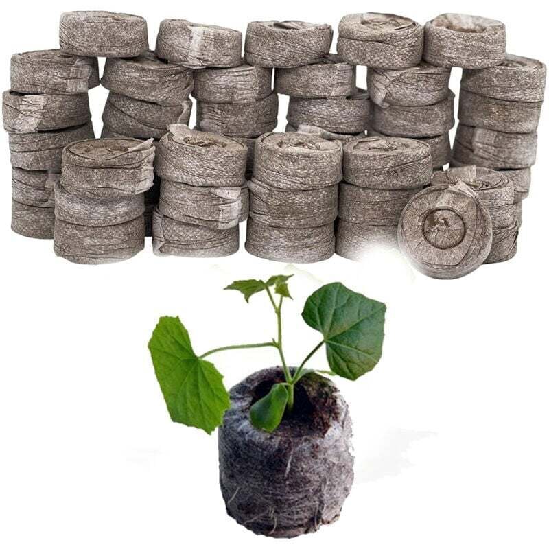 50 PCS Pastilles de Culture, Tourbe Compresse, avec Nutriments Bloc de Nutrition pour Semis, pour la Culture de Plantes de Jardinage,pour la culture