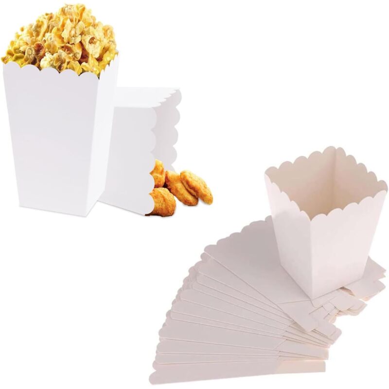 50 Popcornboxen, Popcornboxen, Popcorn- und Süßigkeitenboxen, Süßigkeitenbehälter aus Karton, zur Aufbewahrung von Snacks und Popcorn in Theatern,
