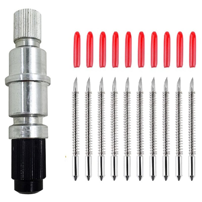 50 Stück 45-Grad-Klinge Vinyl Cutter Plotter Schneidklingen für CB09 CB09U Graphtec mit Halterbasis