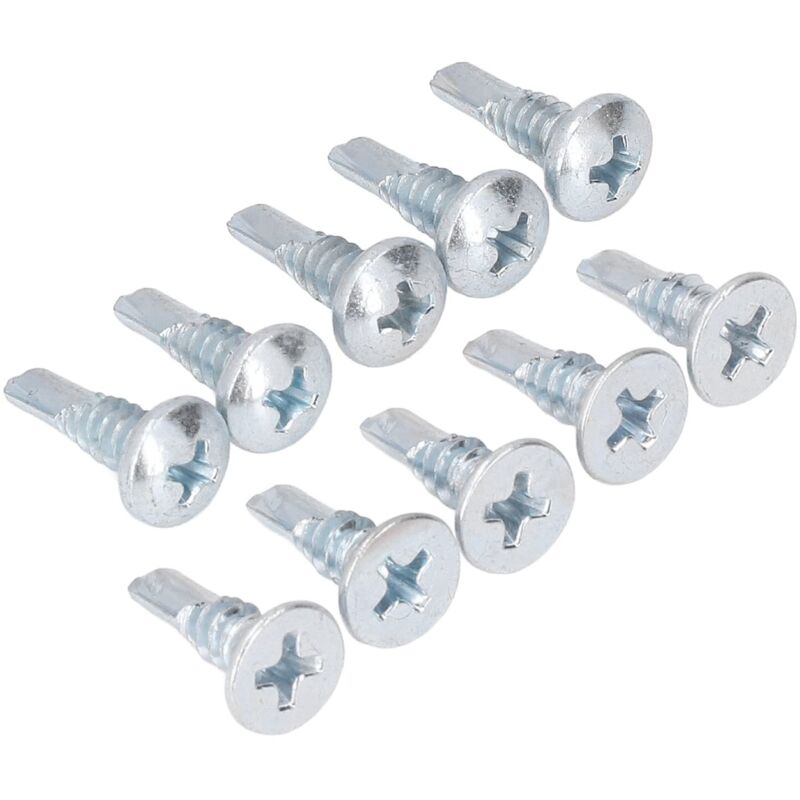 50 Stück 4,8 x 16 mm selbstschneidende Schrauben aus verzinktem Kohlenstoffstahl, Phillips-Schrauben als Ersatz für Möbelreparaturen (kurzes Haar)