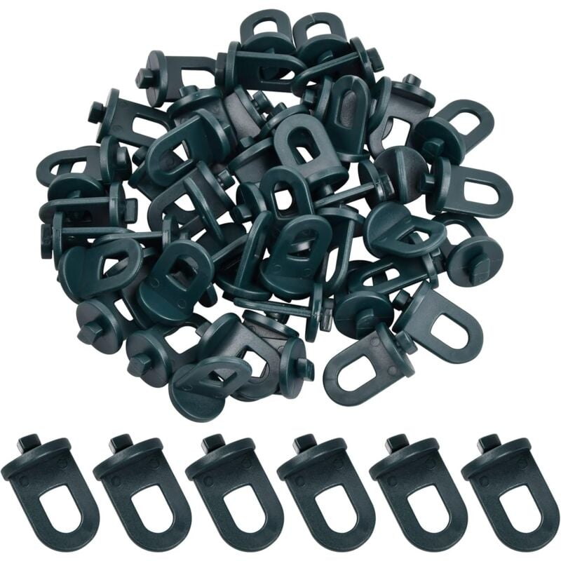 50 Stück Gewächshaus-Haken, langlebige Kunststoff-Clips für Gewächshaus, Pflanzen-Blumen-Aufhänger, Kletterpflanzen-Unterstützung –