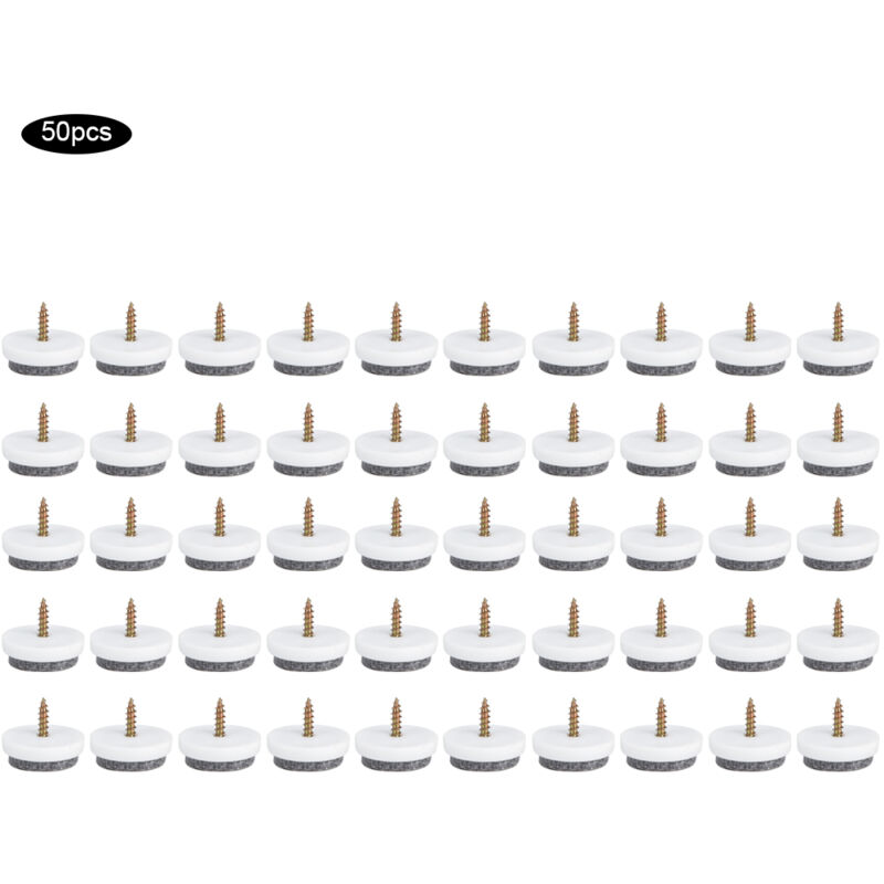 50 Stück rutschfeste Filzgleiter für Möbel, rund, robust, zum Annageln, Gleiter, Bodenschutz für Holzmöbel, Stühle, Tische, Beine, Füße (22 mm)