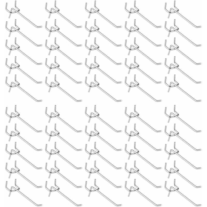 50 Stück Pegboard-Haken, Wandregal-Haken für Pegboard-Display, Garagen-Shop-Werkzeug-Aufbewahrungs-Aufhänger, Wandregal-Haken
