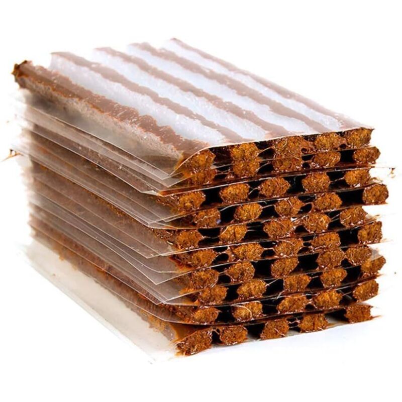 50-teiliges Reparaturset für schlauchlose Reifen: Klebeband, Kordeln, Stopfen, Werkzeug, Gummi, Schnellreparaturkleber für Reifen und Felgen, Auto,