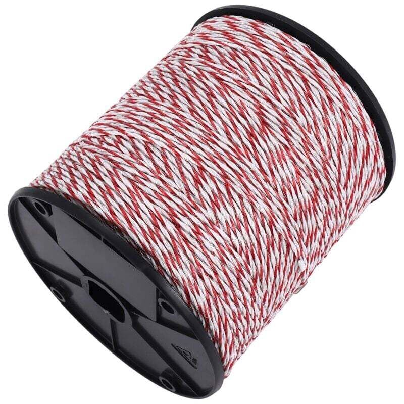 500 m Elektrozaunseil mit extrem niedrigem Widerstand für Tiere (Schafe, Nutztiere, Pferde, Schweine)