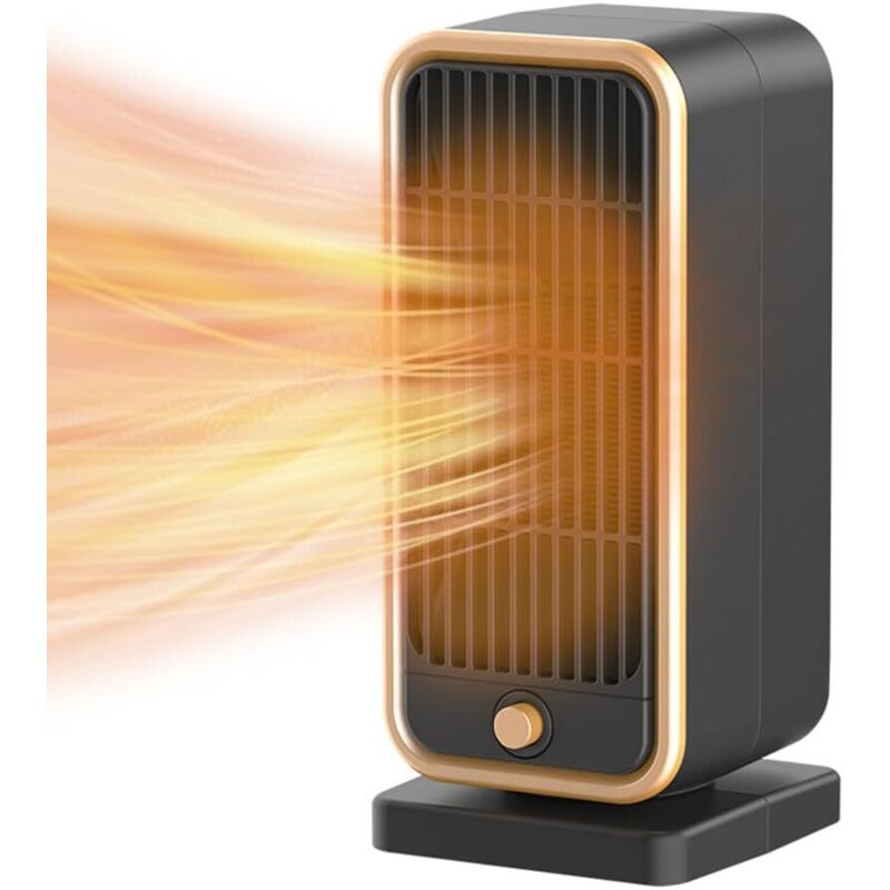 500 w PTC-Keramik-Ventilator, leise und schnelles Aufheizen, tragbarer Ventilator mit Überhitzungsschutz für Schlafzimmer, Büro und Innenbereich,