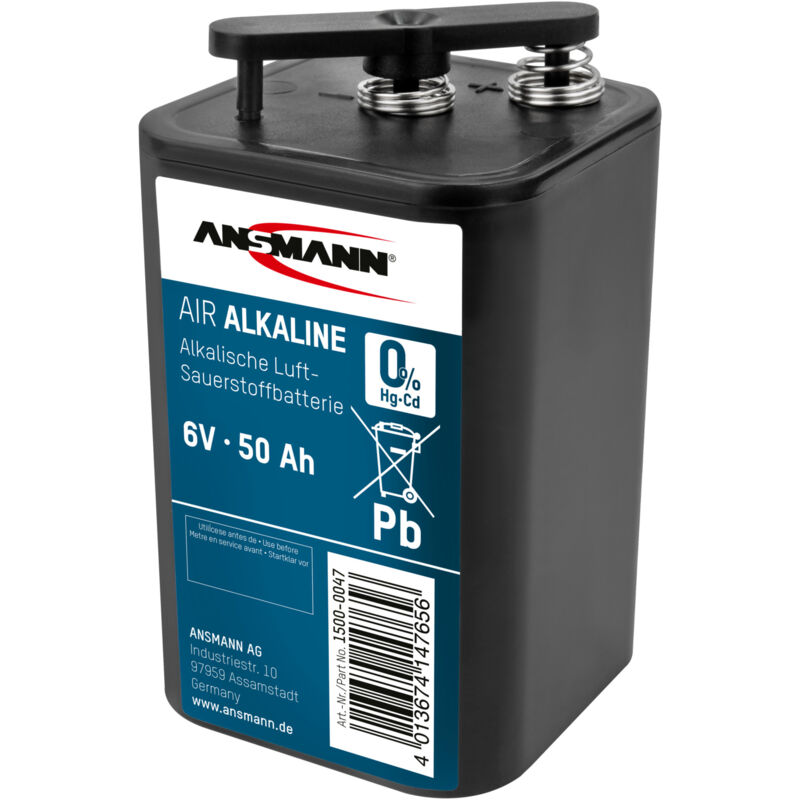 Zink-Luft Alkaline Batterie 4R25 6V-50Ah - Ansmann