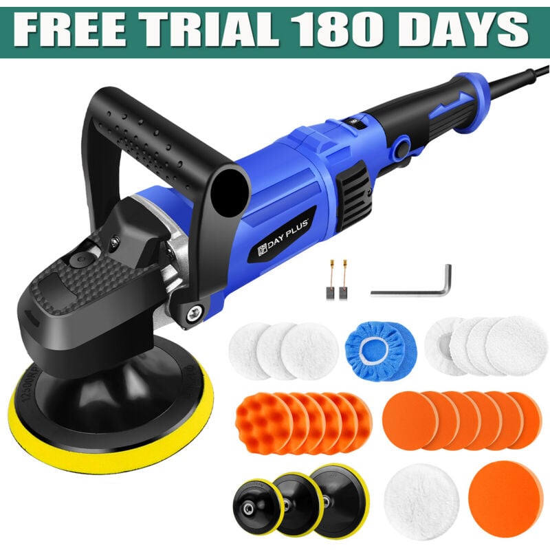 Dayplus - 5000W Poliermaschine Schleifmaschine Auto Politur Poliergerät 180mm Polierer