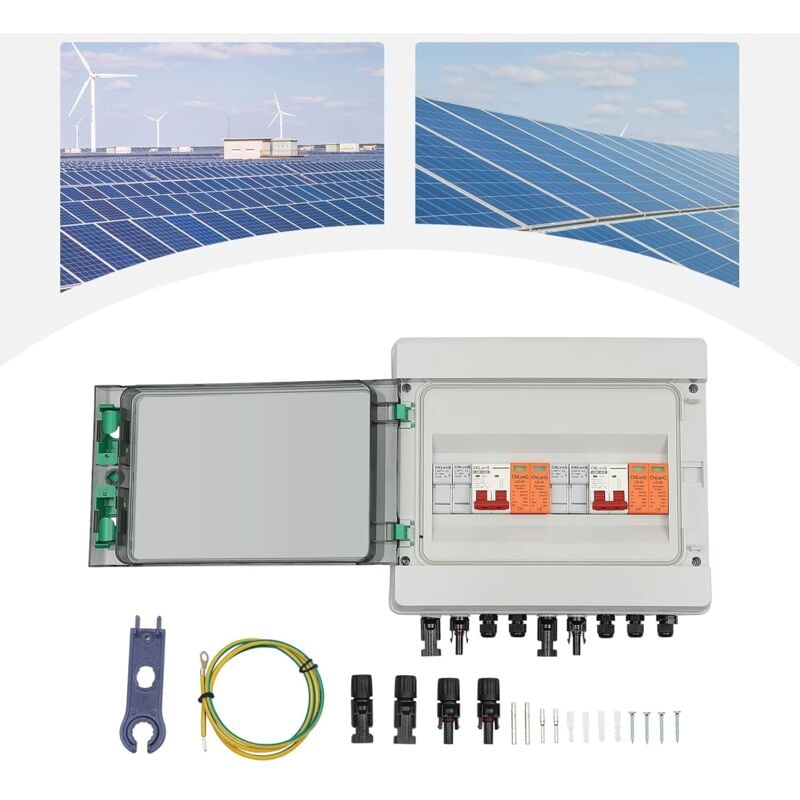 500V 2 String 63A Solar dc Junction Box Verteilung Box IP65 IK10 Wasserdichte Fall Beleuchtung Schutz, dc Circuit breaker Schutz System Box