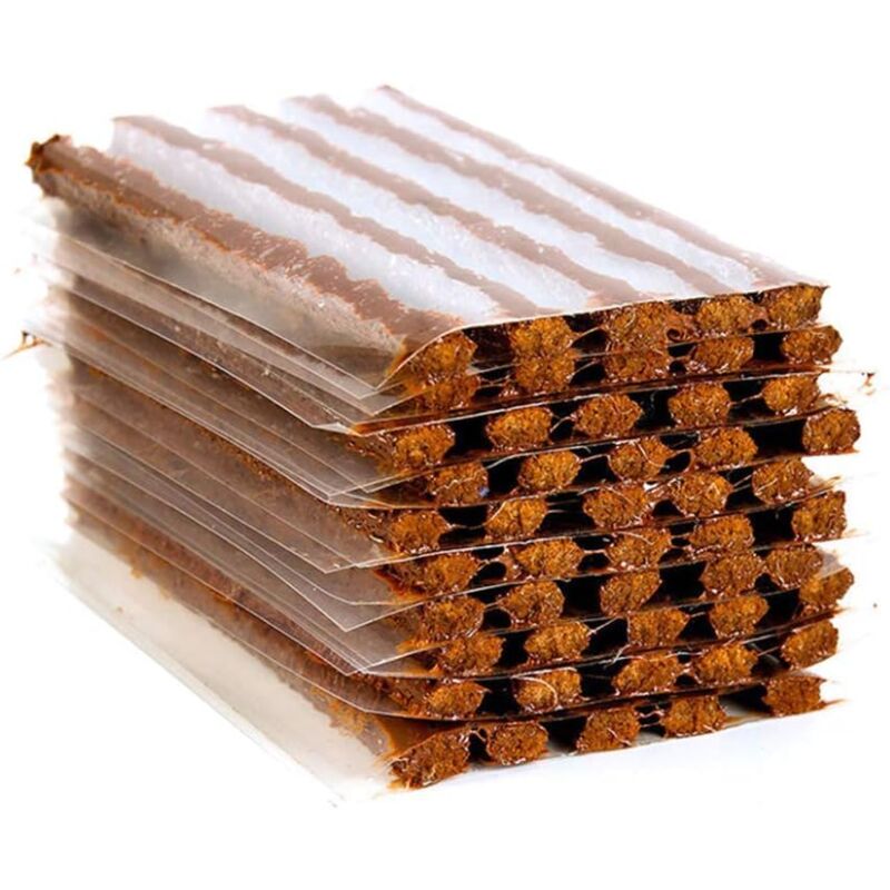 Ersandy - 50Pcs Tubeless Reifen Reparatur Streifen Saiten Kit Stecker Werkzeug Gummi Schnelle Erholung Reifen Rad Kleber Auto Motorrad Automobil Reise