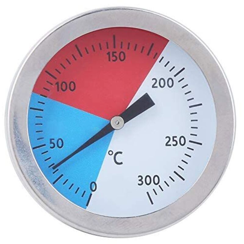 52 mm/2 Zoll Grillthermometer für Holzkohlegrills und Smoker, TS-BX500, 0–300 °C, Edelstahl, geeignet für Backofen, Grill und BBQ