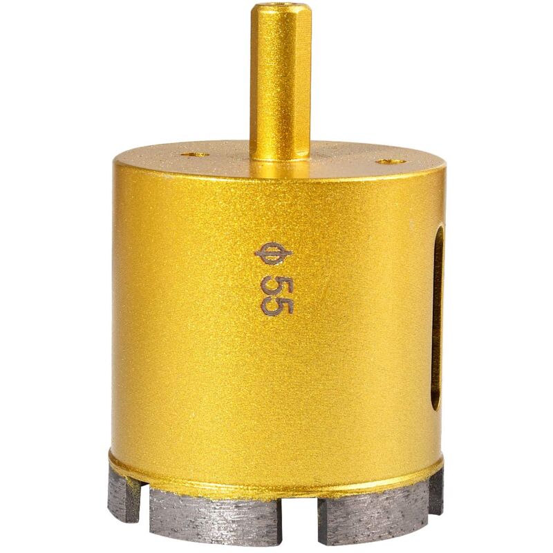 55 mm Diamant-Lochsäge, Hohlkernbohrer für Glas, Porzellan, Marmor, Keramik, Porzellan, Fliesen, Marmor, Granit (55 mm Durchmesser)