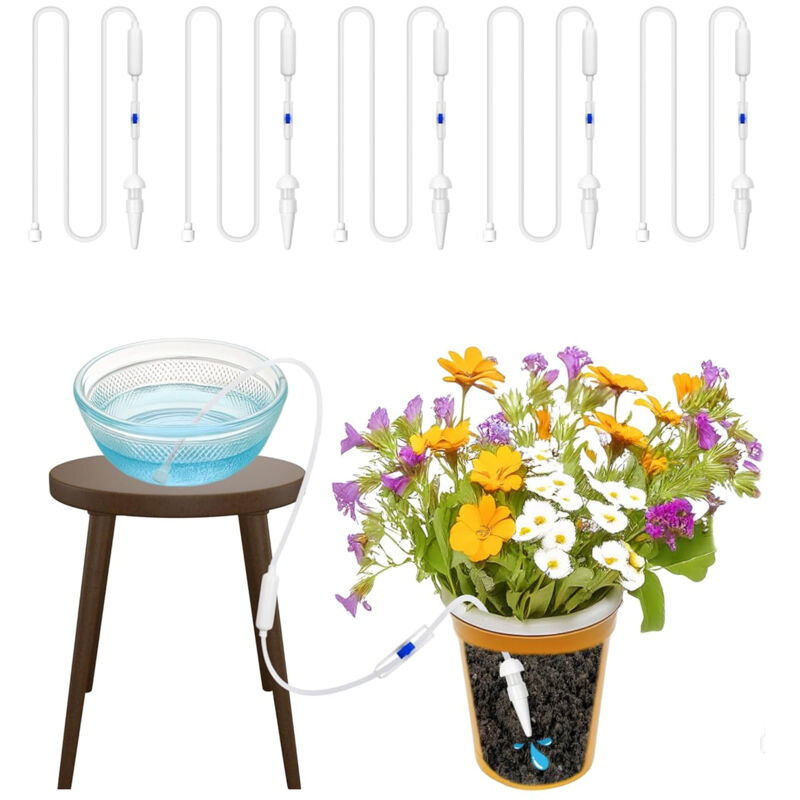 Fitags - 5er-Pack selbstbewässernde Pflanzeneinsätze für Töpfe – Bewässerungsgeräte für Pflanzen im Urlaub – Bewässerungssystem für Zimmerpflanzen –