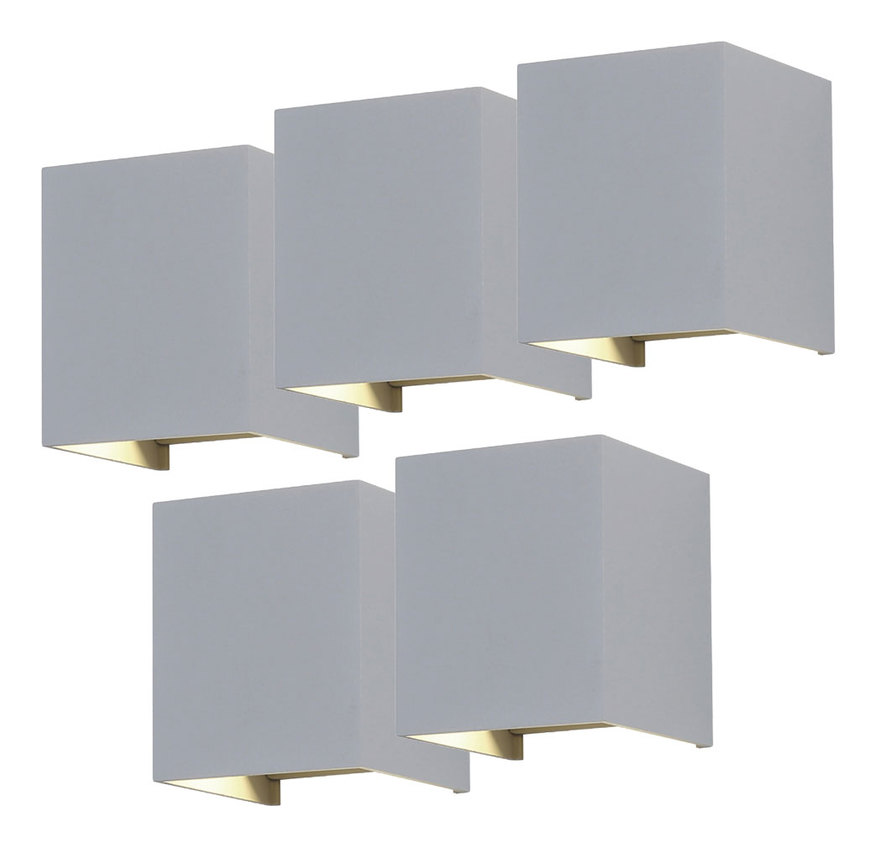 Etc-shop - 5er Set led Außen Wand Lampen Grundstück Effekt up&down Strahler beweglich