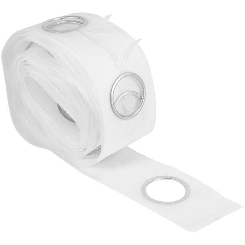 5M Ösenvorhangband 40 Ringe Zubehör Nähen Silber Vorhänge Jalousien Neu