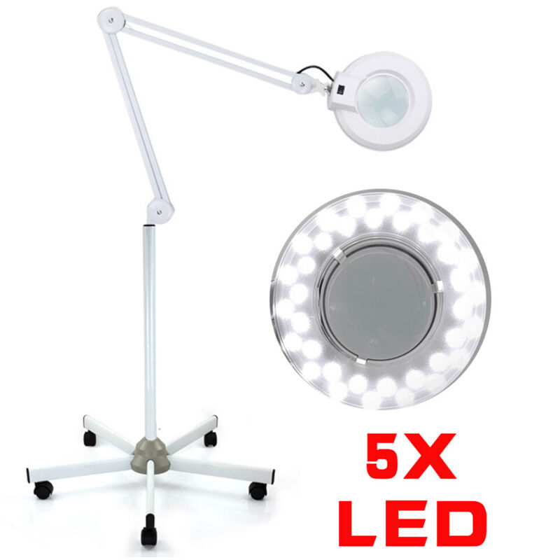 5X Dioptrien LED Lupenleuchte Lupenlampe Kaltlicht Kosmetik Lupe mit Stativ