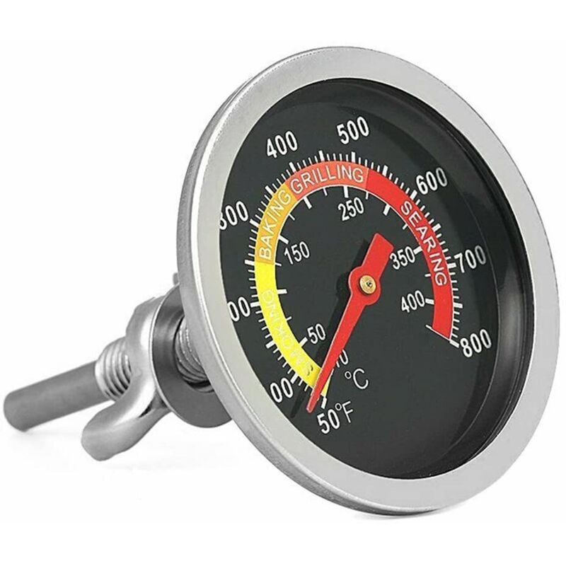 Lablanc - 6 cm Thermometer, BBQ-Smoker-Temperaturanzeige, Thermostat für Weber Kettle, Smoker, Kamado, Charbroil, Pit Boss Keramik-BBQ, Uniflame und