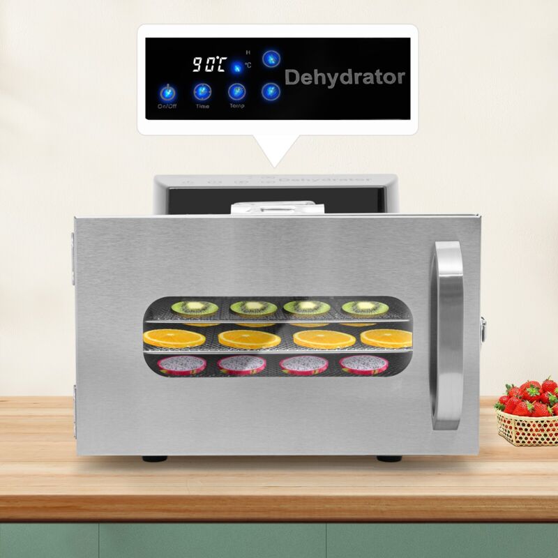 6 Etagen Dörrautomat Küche Dörrgerät Gemüse Obsttrockner Fleisch Dehydrator
