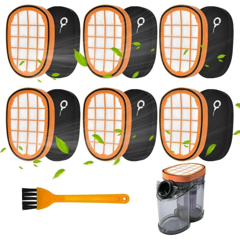 6 filtres pour aspirateurs sans fil Philips SpeedPro Max Aqua FC6728, FC6727 et FC6822, filtres de rechange pour Philips FC5005/01, accessoires