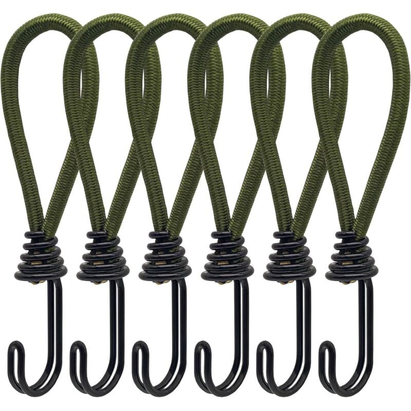 WAY - Ahlsen Stück Gummispanner mit Spiralhaken für Zelte, Planen, PVC-Banner, Pavillons, Trampoline, Sonnensegel