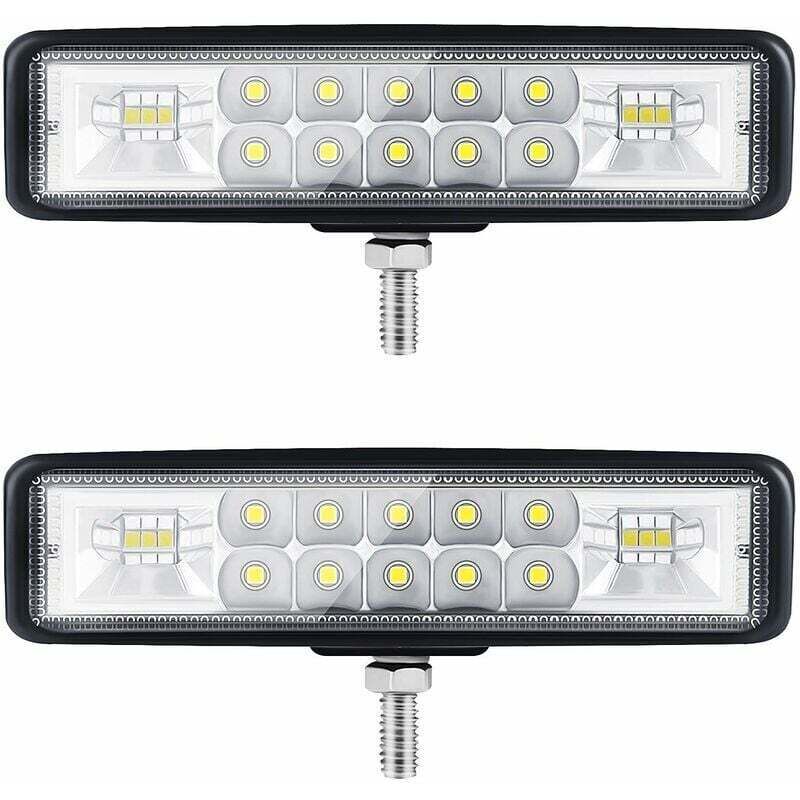 6' Phare led Moto Phare de Travail led Traktor 2 Stufen 9-36V 120W 12000LM 6000K Kombinierter Scheinwerfer + Flutlicht Barre led Off-Road Phare Led