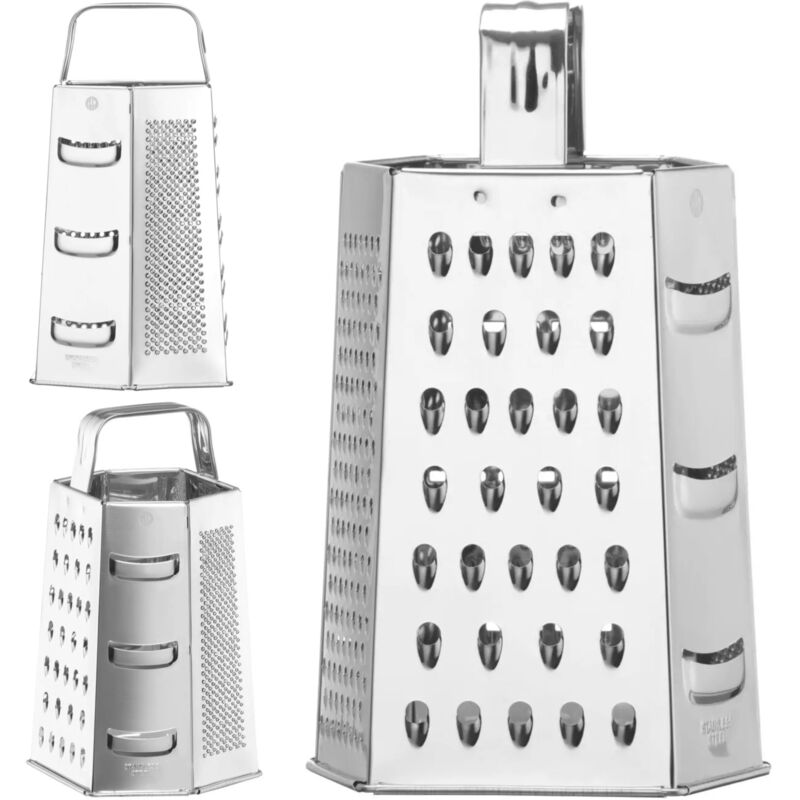 6-seitige Küchenreibe für Gemüse und Käse 135 x 113 x 215 mm