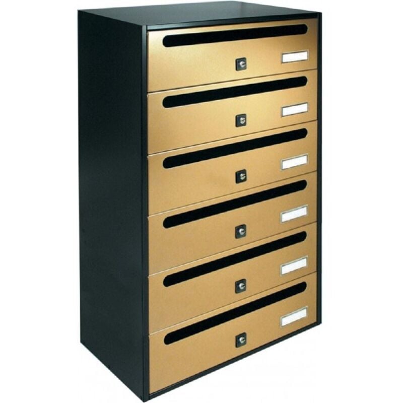 Alubox - postfach mod.cubo horizontal 6 plätze eigentumswohnung