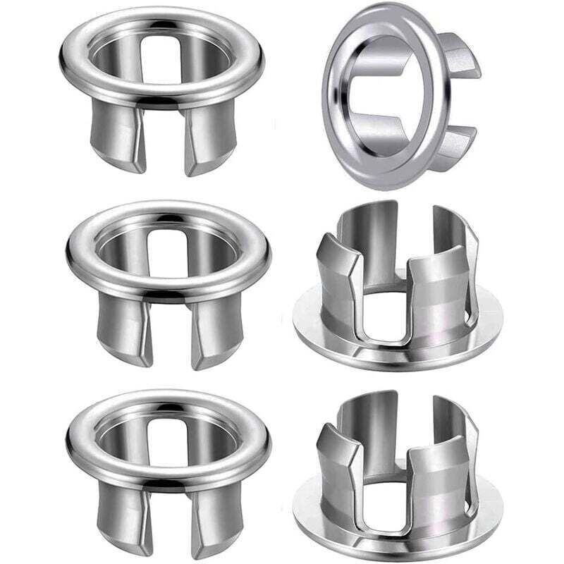 Petites Ecrevisses - 6 stück Waschbecken Überlauf Ring Waschbecken Loch Überlauf Abdeckung Runde Waschbecken Überlauf