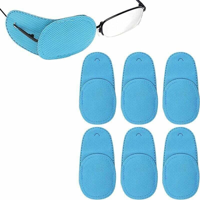 Gabrielle - 6 Stück Augenklappen für Brillen, wiederverwendbare Augenklappen zum Abdecken des linken rechten Auges, verbessern die Sehkraft für