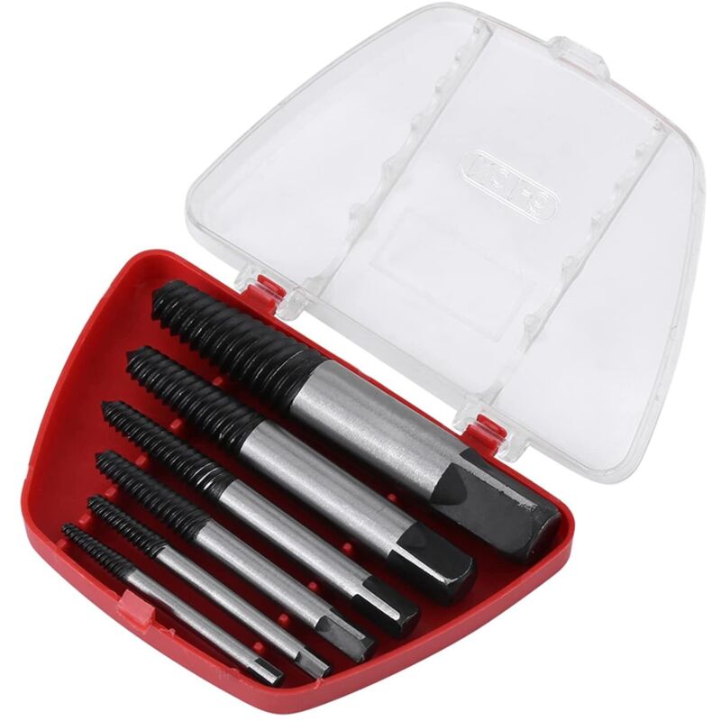 6 Stück Ausdreher für abgebrochene Schrauben aus Stahl, Bolzen, abgebrochene und beschädigte Schrauben 4 mm–22 mm