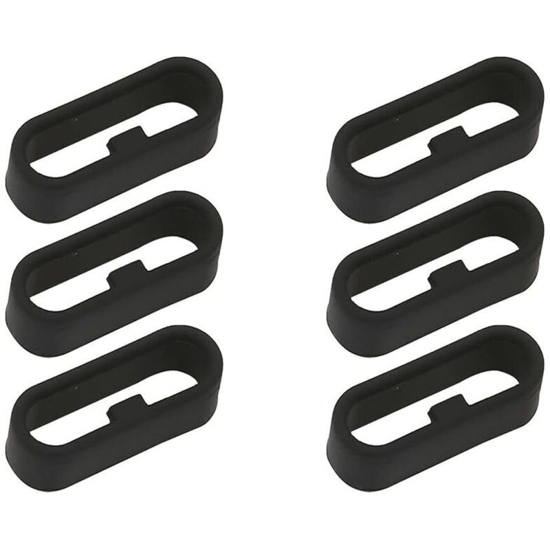 Odipie - 6 Stück Garmin-Uhrenringe, Smartwatch-Silikonbandschnallen, Gummibandschlaufen, Garmin-Uhrenarmband-Ersatzringe, 22 mm
