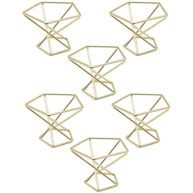 Tlily - 6 Stück Geometrische Luft Pflanzen Halter Flugzeuge Rack Metall Pflanzen Ständer Pflanzer Regale Himmeli Dekor Tillandsien Behälter