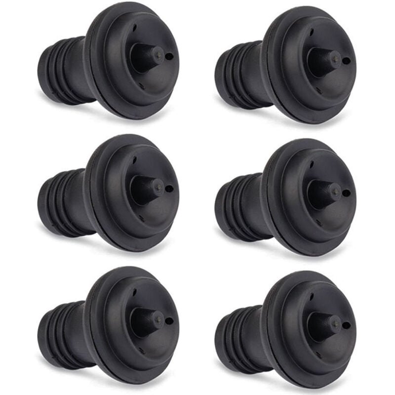 Gabrielle - 6 Stück – Kappen für Vakuumpumpe – grau, Rotwein-Vakuum-Verschluss, Rotwein-Vakuum-Verschluss, Wein-Vakuum-Flaschenverschluss,