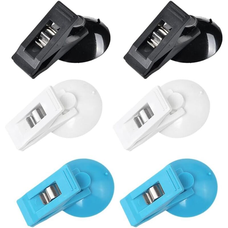 6 Stück Parkscheinhalter mit Saugnapf, Auto-Ticket-Clips, Memohalter Auto-Klemme, für Auto, Fahrzeug und Wohnwagen (drei Farben)