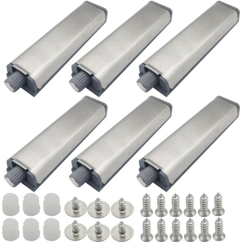 Ersandy - 6 Stück Push-to-Open-Magnet-Schranktür Push Open Push Closet Magnetverschluss für Schranksystem Puffer-Scharnierriegelverschlüsse