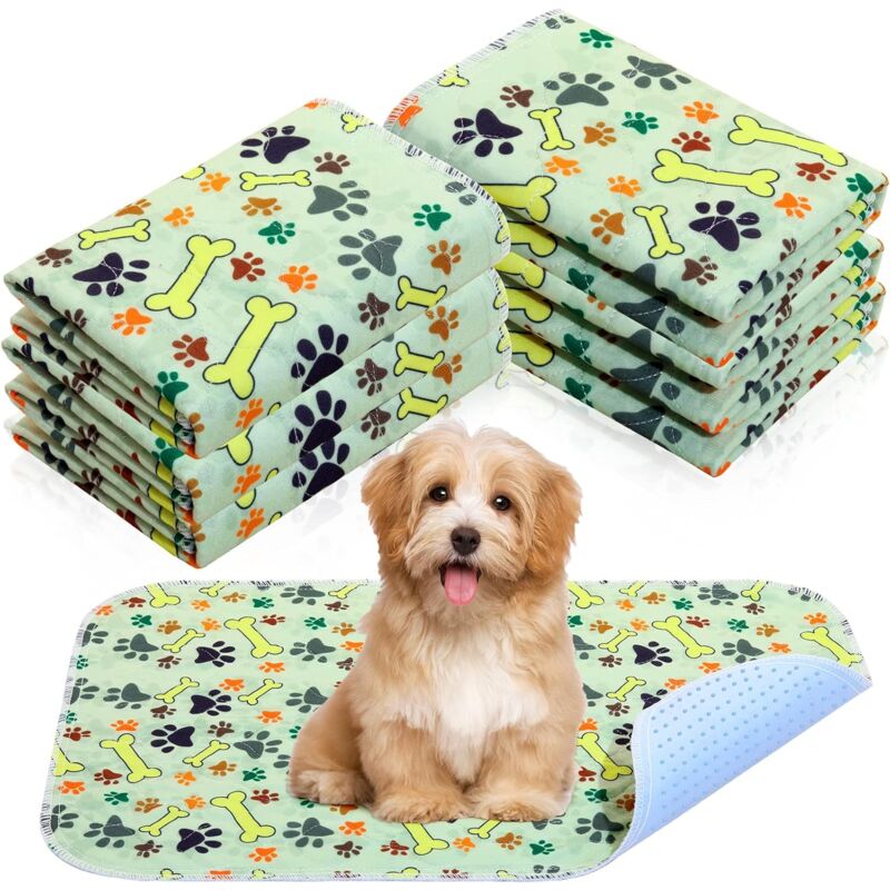 Bluedeer - 6 Stück Waschbare pipi Pads für Hunde 60 x 40 cm Wiederverwendbare Welpen Pads Saugfähige wasserdichte Hund Urin Pads Hundematte