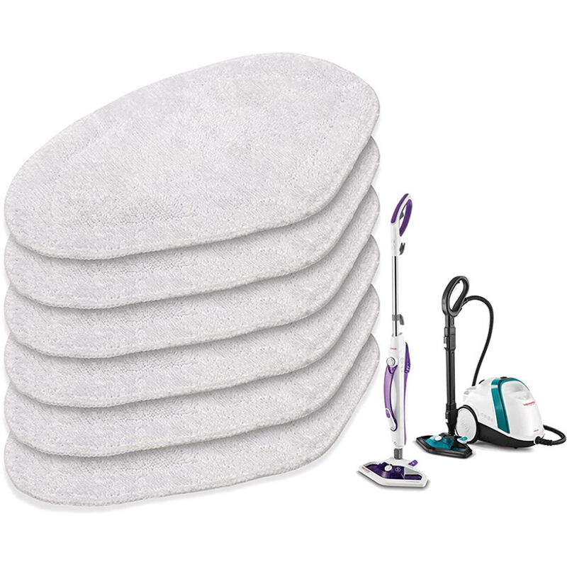 6 Stück) Wiederverwendbare Mikrofaser-Ersatzpads, kompatibel mit polti Vaporetto Smart 40 Smart 35 waschbaren Dampfreiniger-Nachfüllpads