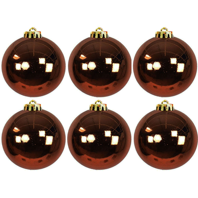 6 Stück xl Baumkugel Braun ø 15cm-MYW99829-6-braun