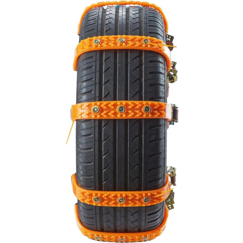 6-teilige Reifen-Anti-Rutsch-Ketten, universelle Notfall-Anti-Rutsch-Ketten, verstellbare Anti-Rutsch-Ketten für Auto/SUV/LKW/Pickup bei Regen,