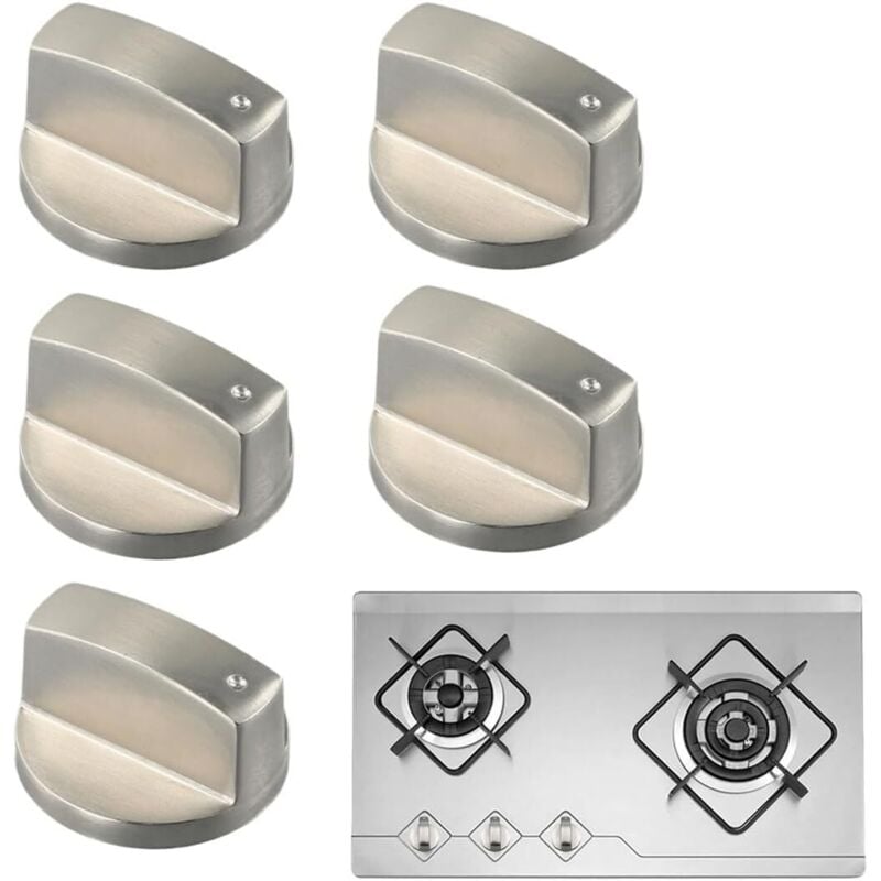 6-teiliger Gasherd-Bedienknopf, Backofen-Bedienknopfschalter, 0 Grad 8 mm, geeignet für Herde, Gasherde und verschiedene Backöfen