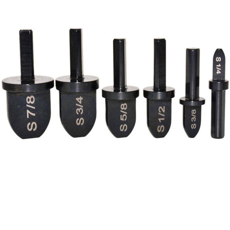 6-teiliges Crimpwerkzeug-Bohrer-Set, manuelles Kupferrohr-Crimpwerkzeug-Bohrer – Lagerstahl-Bohrer-Expander mit 7/8 Zoll, 3/4 Zoll, 5/8 Zoll, 1/2