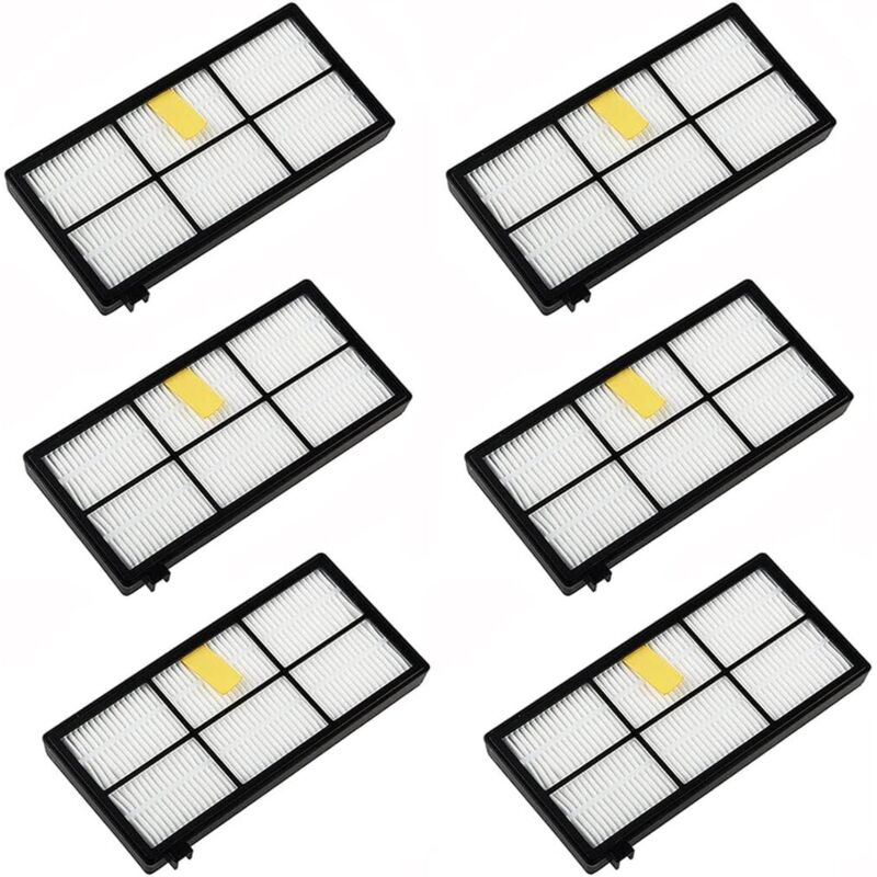 Shining House - 6-teiliges Ersatzfilter-Zubehör-Kit für iRobot Roomba 800 900 Serie 850 860 861 866 870 880 890 900 960 980 981 985