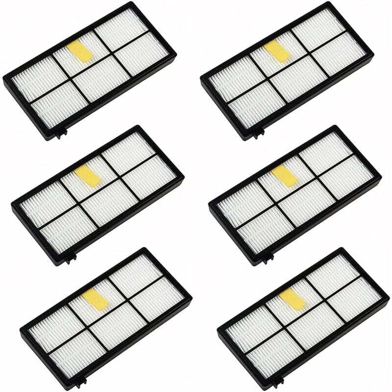 6-teiliges Ersatzfilter-Zubehör-Kit für iRobot Roomba 800 900 Serie 850 860 861 866 870 880 890 900 960 980 981 985