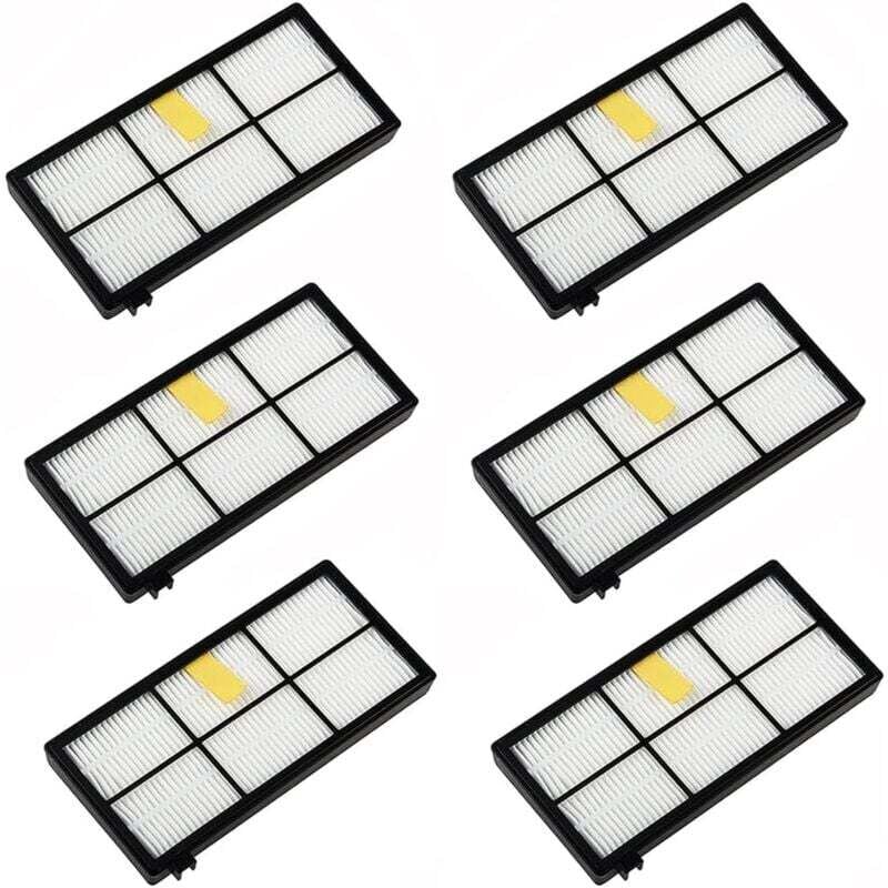 6-teiliges Ersatzfilter-Zubehör-Kits für iRobot Roomba 800 900 Serie 850 860 861 866 870 880 890 900 960 980 981 985