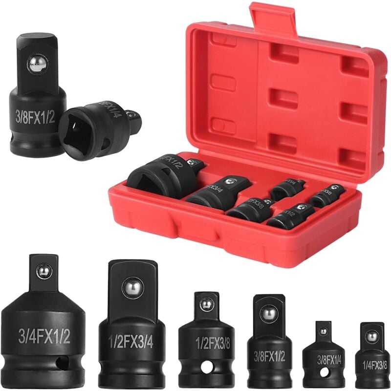 6-teiliges Impact-Steckschlüssel-Adapter-Reduzierstück, Impact-Steckschlüssel-Adapter-Set, Impact-Konverter-Adapter
