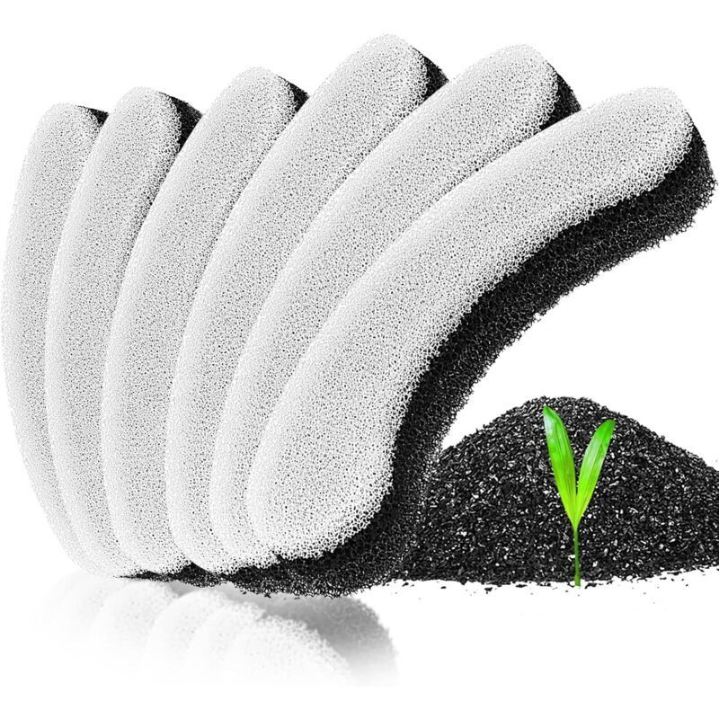 6-teiliges Katzenbrunnen-Filterset, transparenter Trinkwasserhahn mit superleiser Pumpe, für WF050TP, für WF100