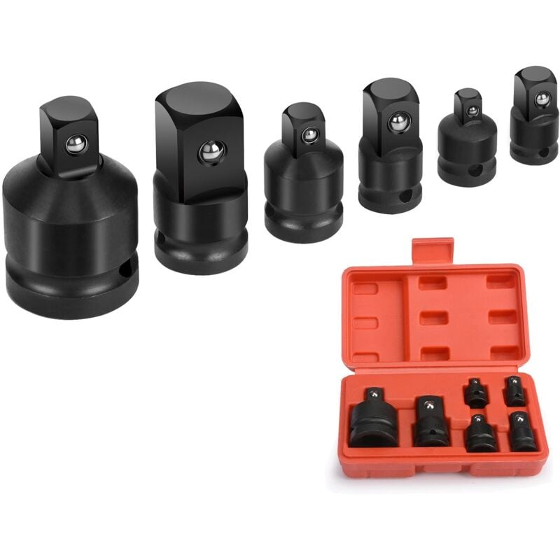 6-teiliges Steckschlüssel-Adapter-Reduzier-Set für 1/4 Zoll, 3/8 Zoll, 1/2 Zoll, 3/4 Zoll Steckschlüssel-Konverter