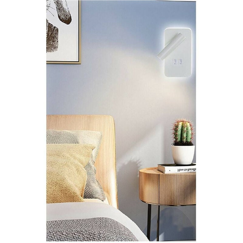 Trade Shop Traesio - Trade Shop - wandleuchte 6W doppelte lichtquelle led cob smd licht 6500K 3000K 4000K E20 -