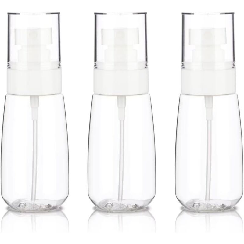 Tonchean - 60 ml kleine Reise-Sprühflaschen, leere Reise-Sprühflaschen, Mini-Sprühflaschen aus Kunststoff mit feinem Nebel