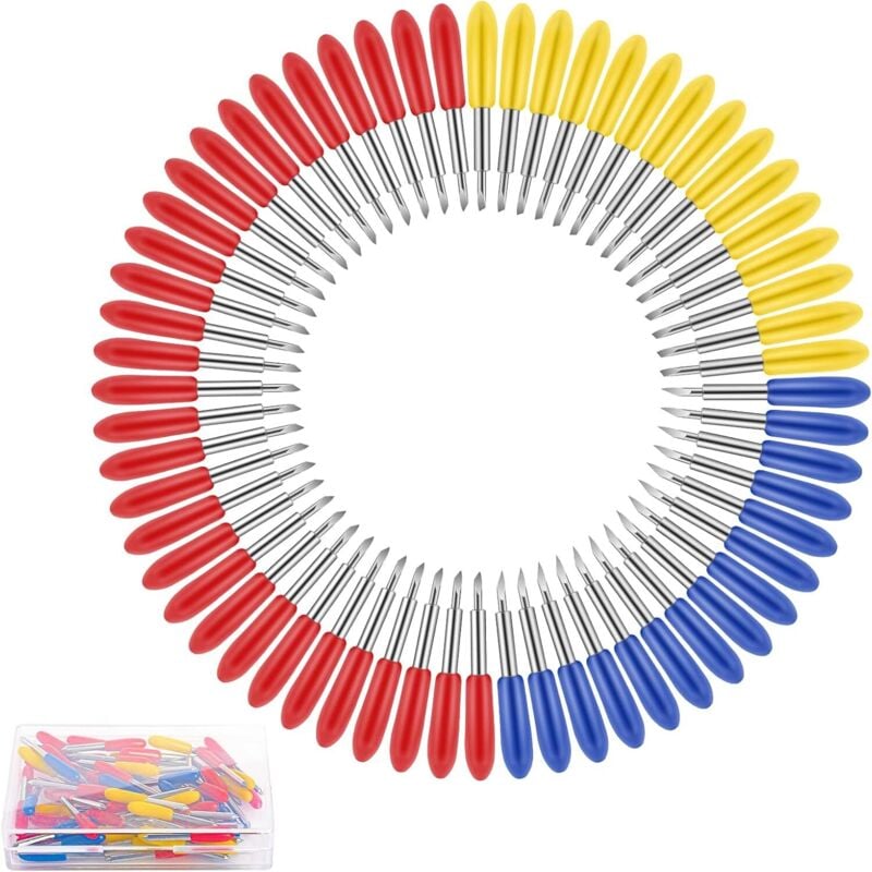 60 Stück Ersatzklingen für Explore Air 2 Air 3 Maker, einschließlich 15 Stück 30° feine Spitzenklingen, 30 Stück 45°Standardklingen, 15 Stück